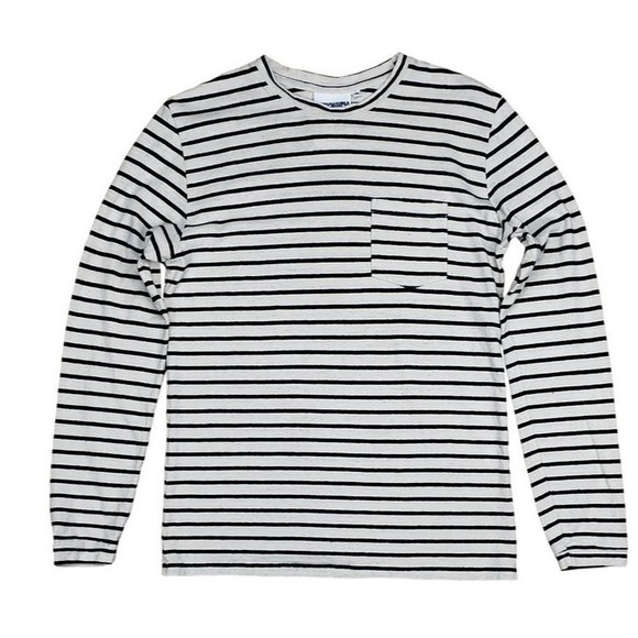 Jungmaven Tops - Jungmaven Baja Hemp Organic Cotton Striped Long Sleeve Tee Women XL USA